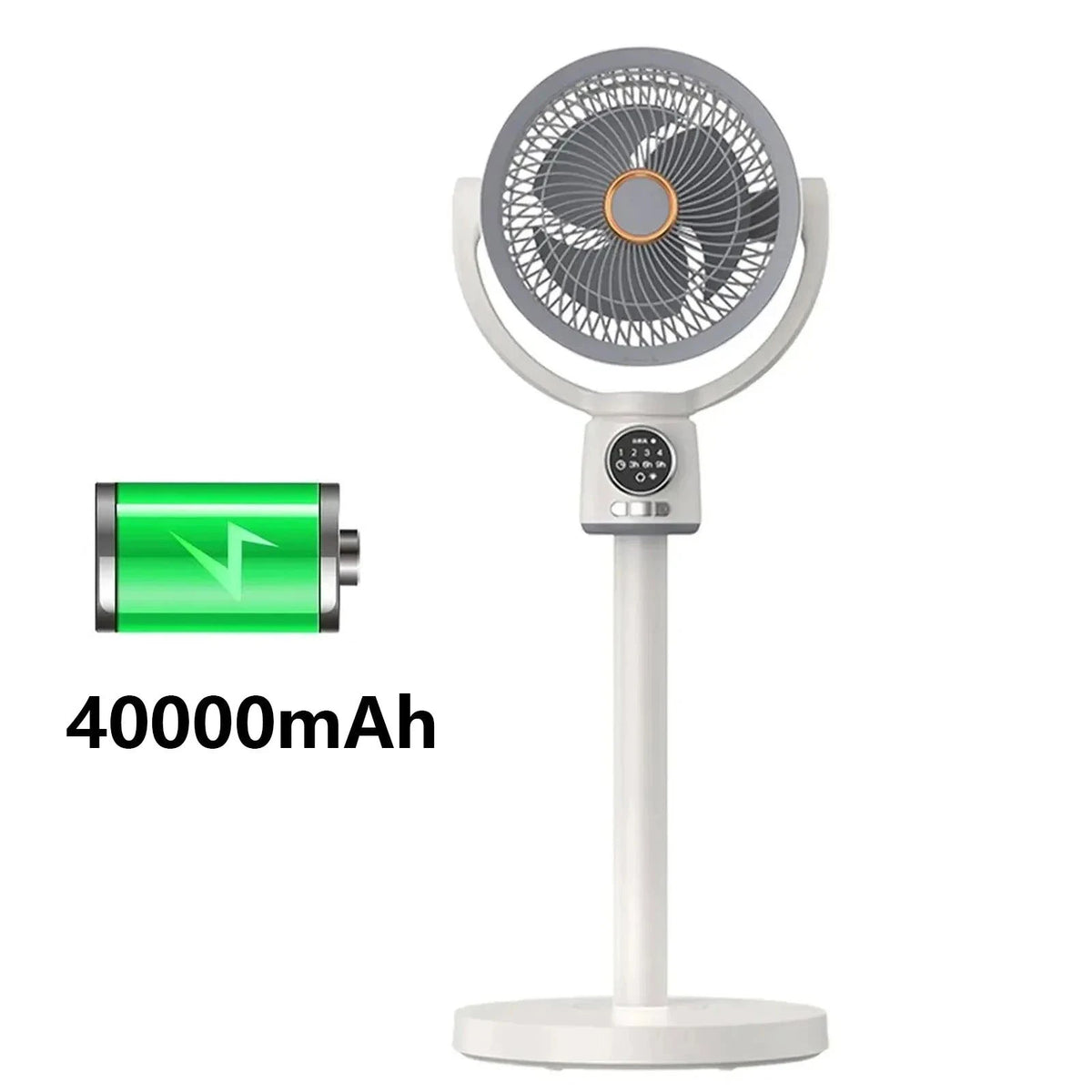 Electric Floor Stand Circulating Cooling Fan USB With Night Light Remote Control Air Blower Household Timing Adjustable Height - candletown.net