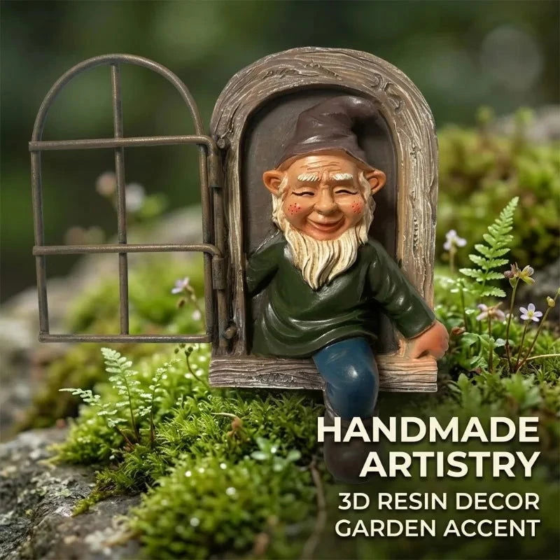 Funny Garden Elf Window Statue - candletown.net