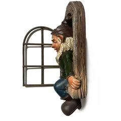 Funny Garden Elf Window Statue - candletown.net