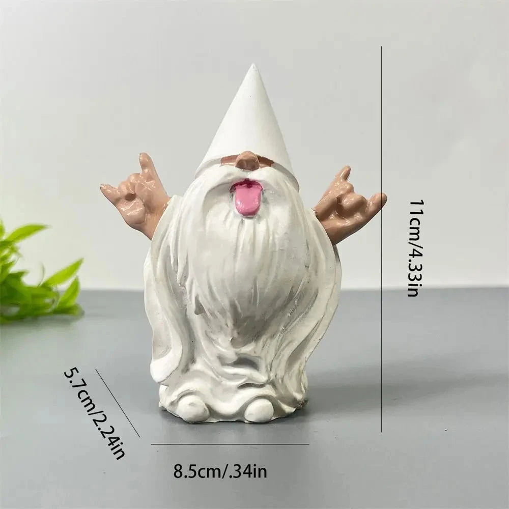 Funny Rocker Garden Gnome Statue for Outdoor and Fairy Garden - candletown.net