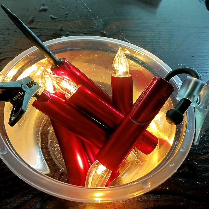 10PCS LED Christmas Tree Candles with Remote Control & Timer - candletown.net