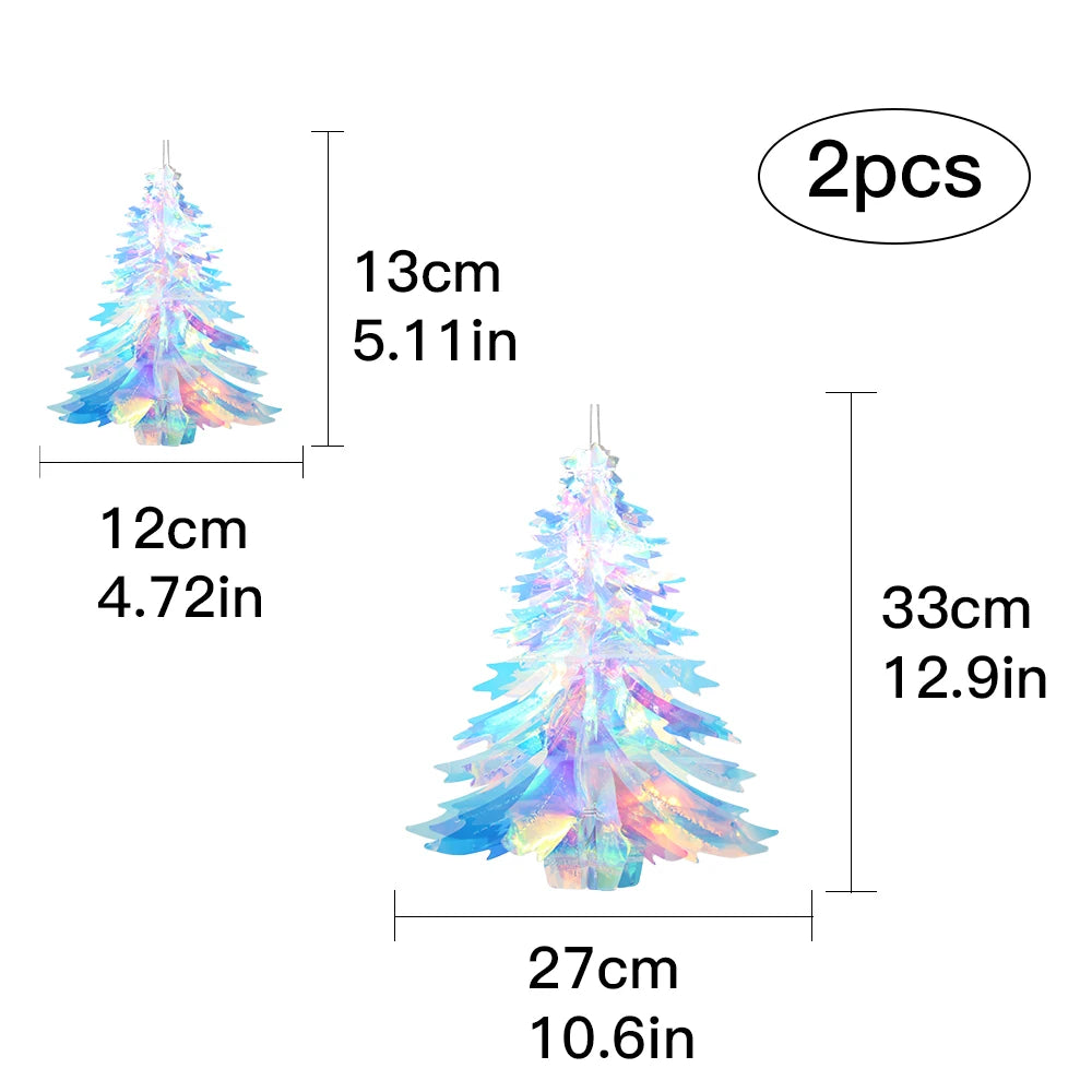 Iridescent 3D Christmas Ornament – Star, Ball, Garland or Snowflake