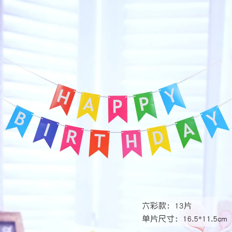 Happy Birthday Banner – Colorful Party Decoration - candletown.net