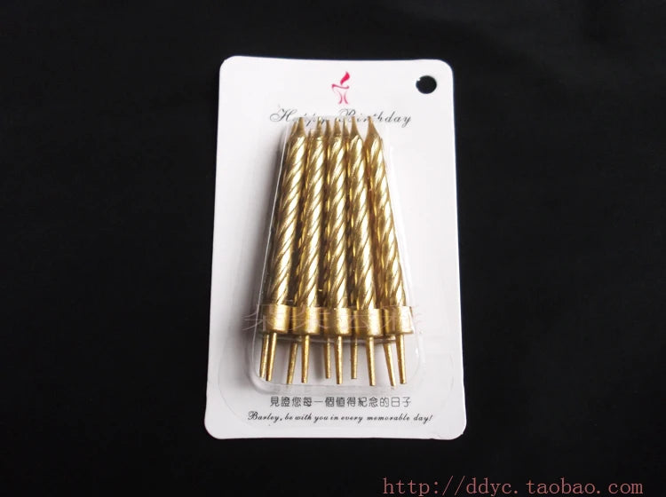 Slim Metallic Birthday Candles – Elegant Cake Topper - candletown.net