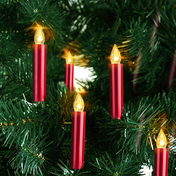 10PCS LED Christmas Tree Candles with Remote Control & Timer - candletown.net