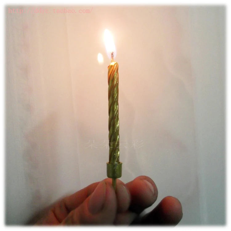 Slim Metallic Birthday Candles – Elegant Cake Topper - candletown.net