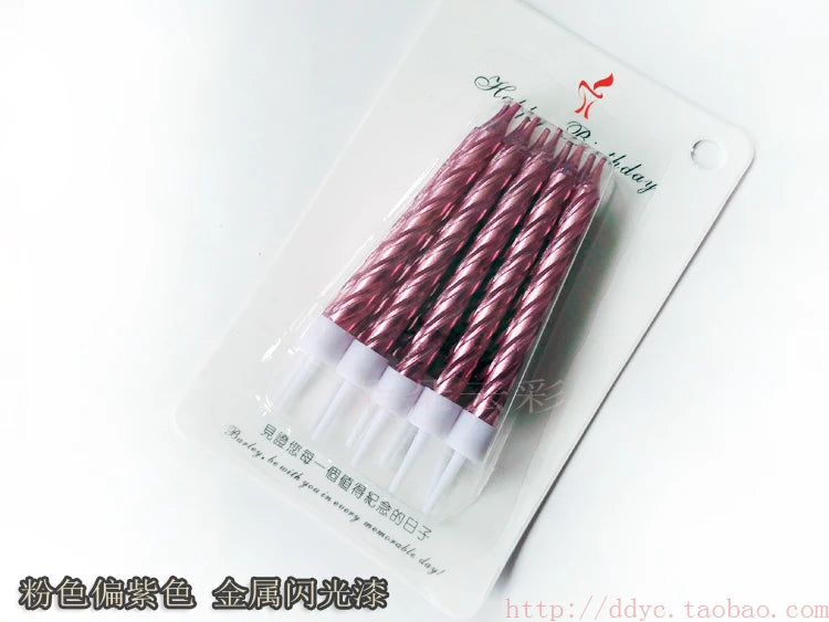 Slim Metallic Birthday Candles – Elegant Cake Topper - candletown.net