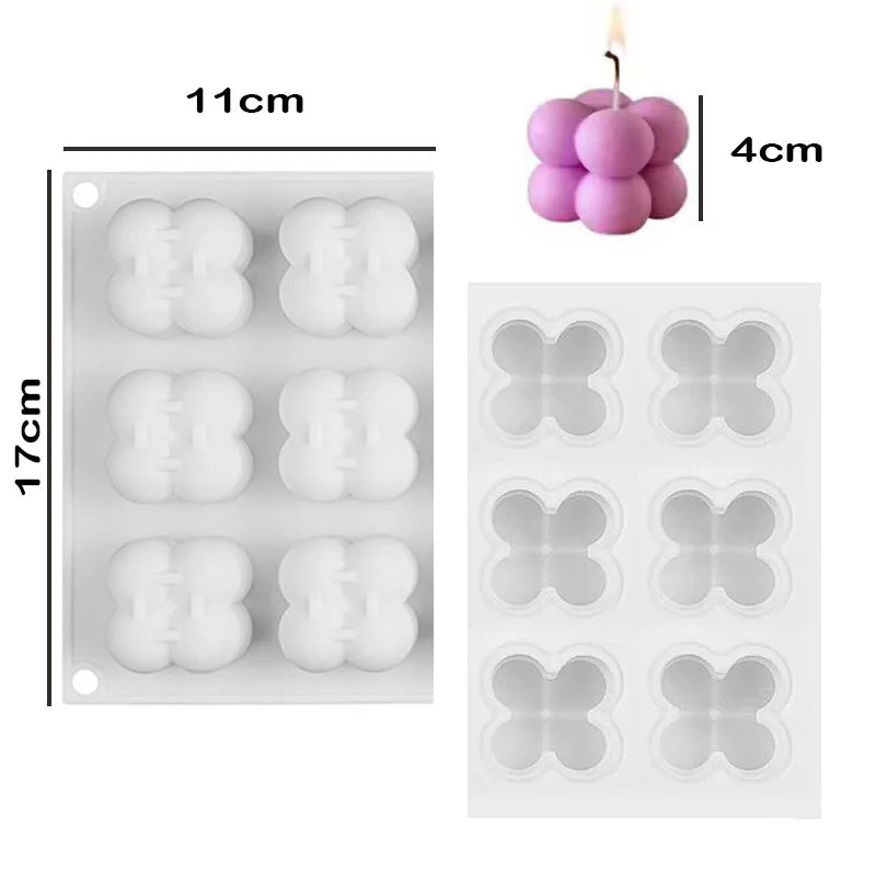 Cube Bubble Candle Silicone Mold Set - candletown.net