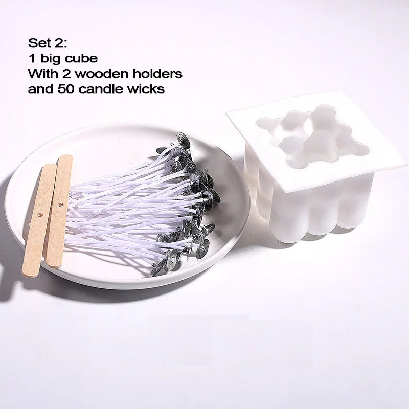 Cube Bubble Candle Silicone Mold Set - candletown.net