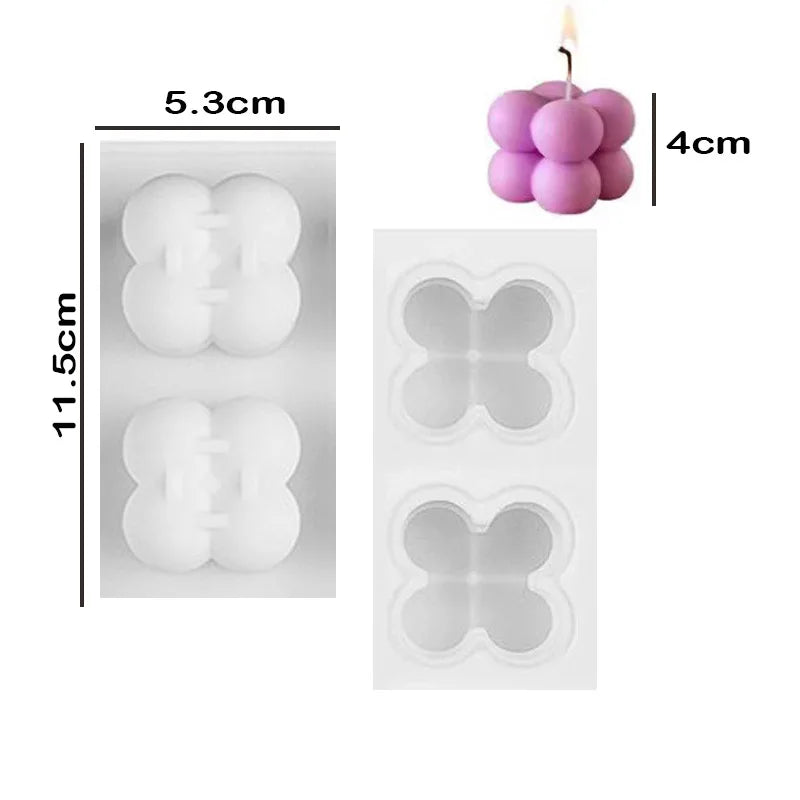 Cube Bubble Candle Silicone Mold Set - candletown.net