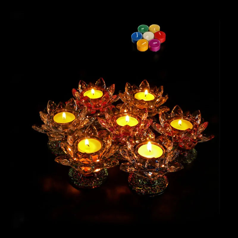 Crystal Lotus Tealight Holder - candletown.net
