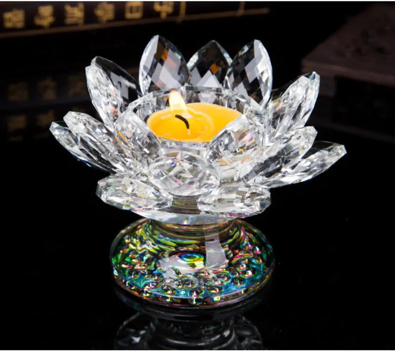 Crystal Lotus Tealight Holder - candletown.net