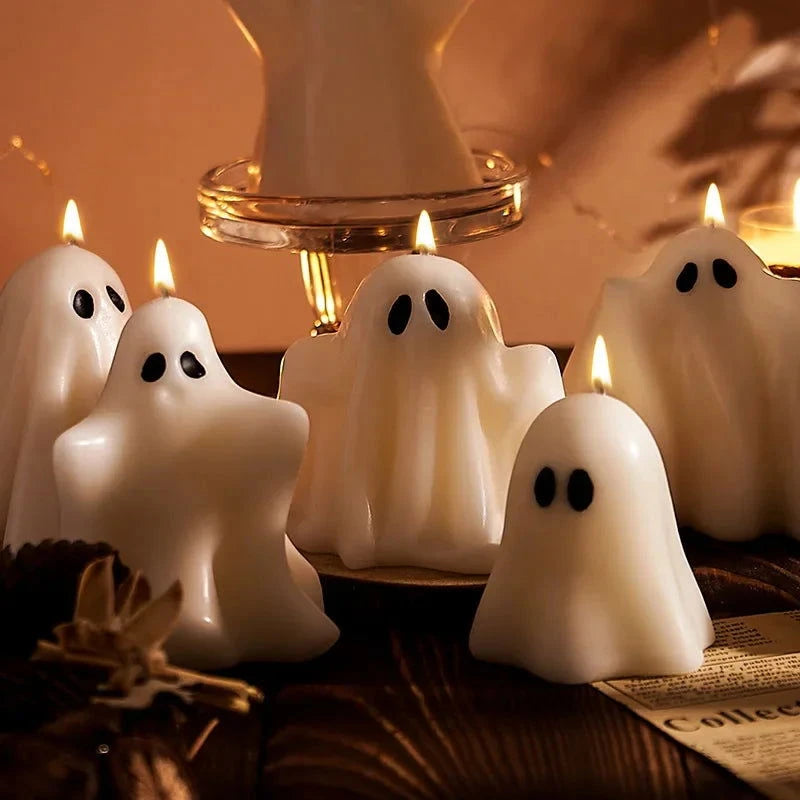Halloween Ghost Scented Candle – White 3D Ghost Figure Candle - candletown.net