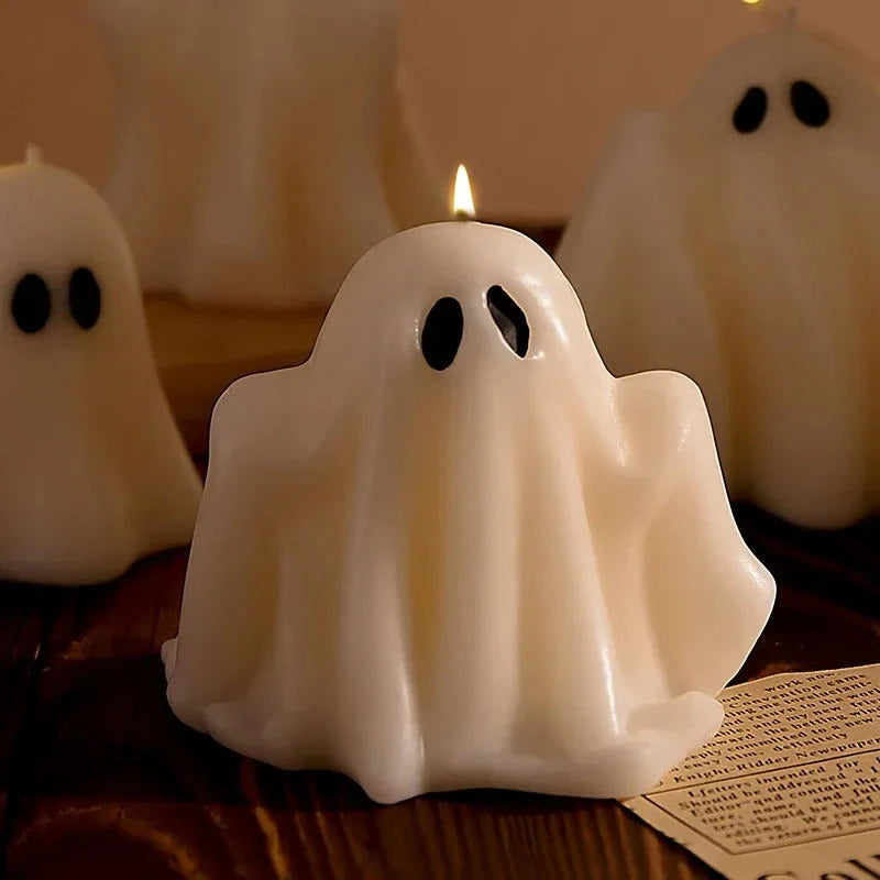Halloween Ghost Scented Candle – White 3D Ghost Figure Candle - candletown.net