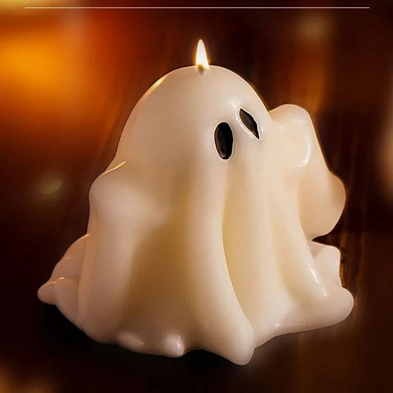Halloween Ghost Scented Candle – White 3D Ghost Figure Candle - candletown.net