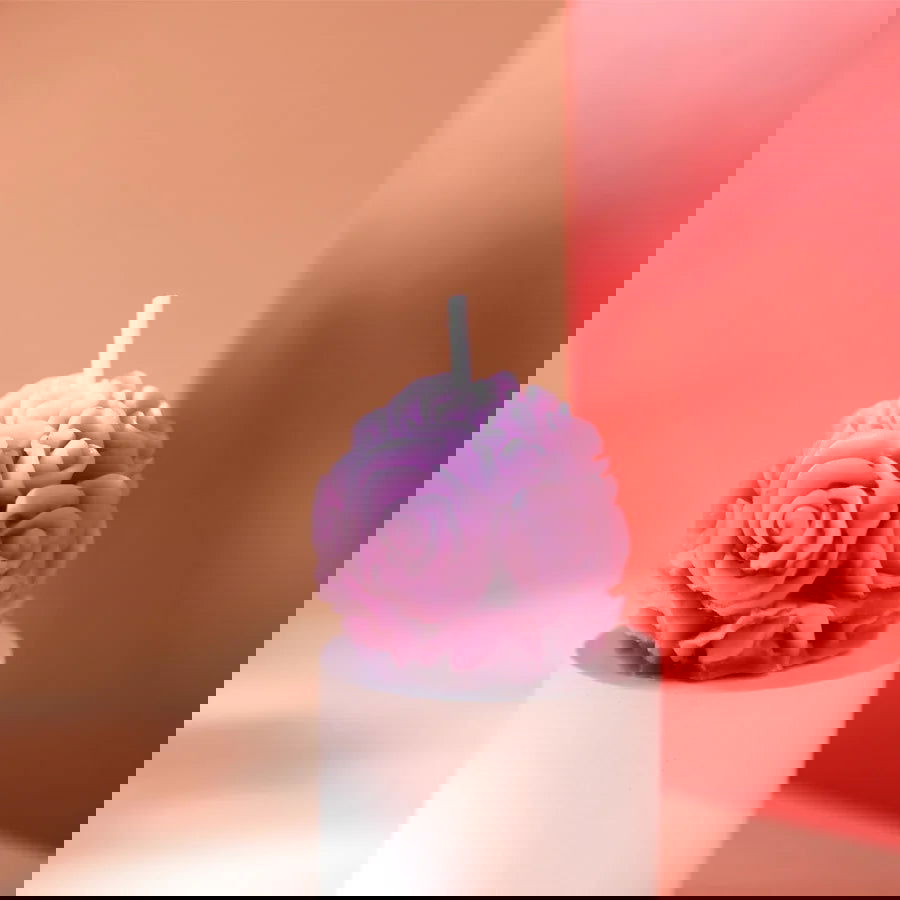 Hand-made Rose Style Aromatherapy Candle Sculpted Shape Fragrance Smokeless Candle Holder Decoration Birthday Candle Gift - candletown.net