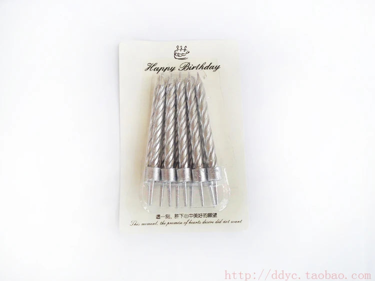 Slim Metallic Birthday Candles – Elegant Cake Topper - candletown.net