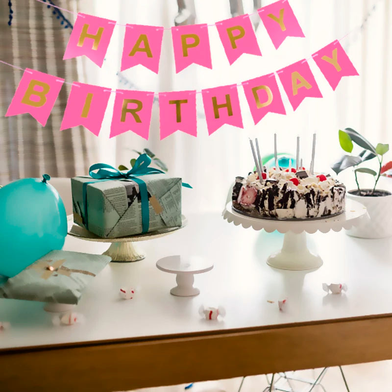 Happy Birthday Banner – Colorful Party Decoration - candletown.net