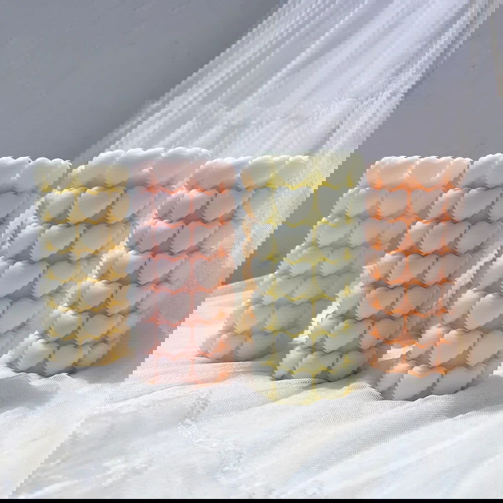 Heart Pillar Silicone Candle Mold - DIY Candle Crafting - candletown.net