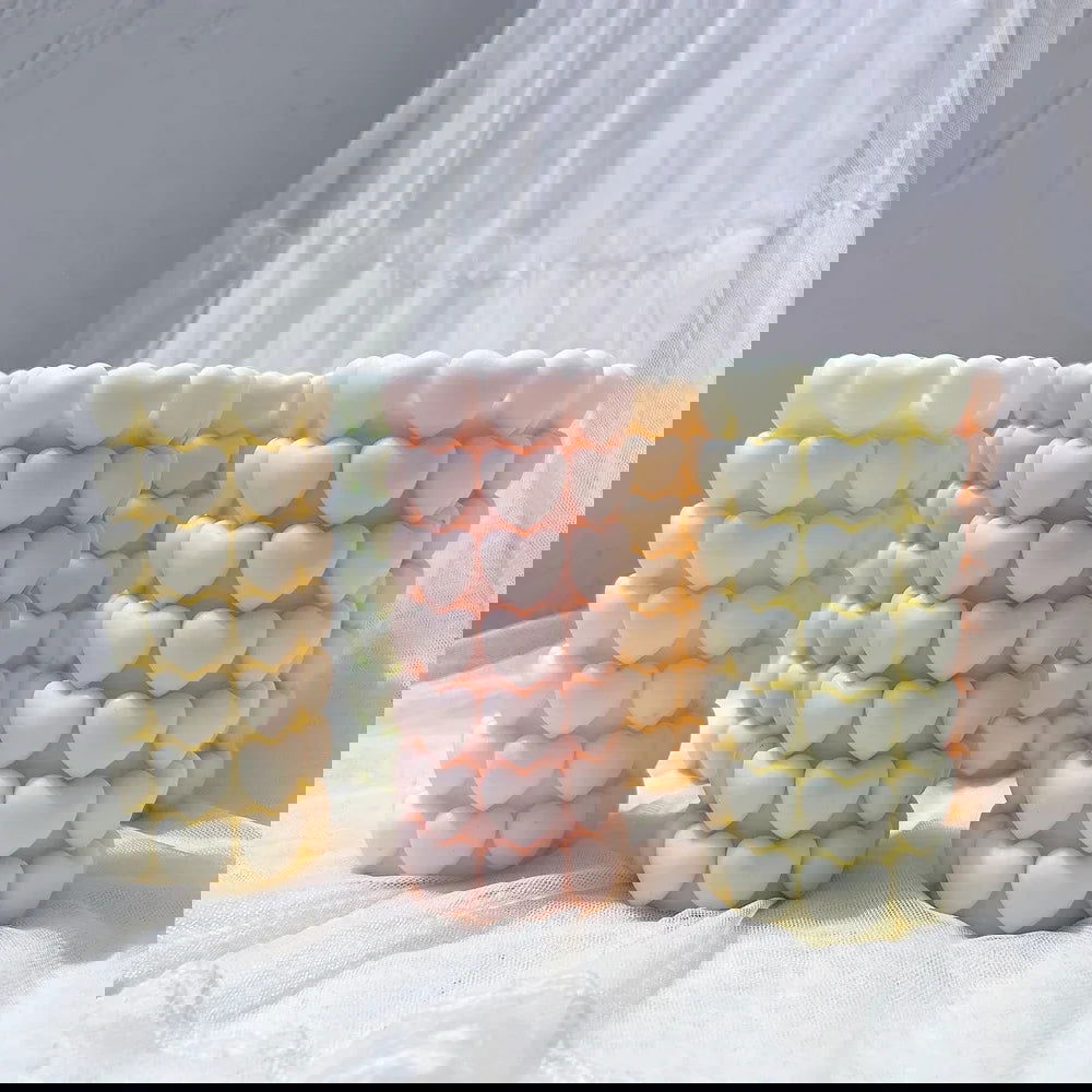 Heart Pillar Silicone Candle Mold - DIY Candle Crafting - candletown.net