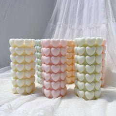 Heart Pillar Silicone Candle Mold - DIY Candle Crafting - candletown.net