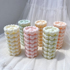 Heart Pillar Silicone Candle Mold - DIY Candle Crafting - candletown.net