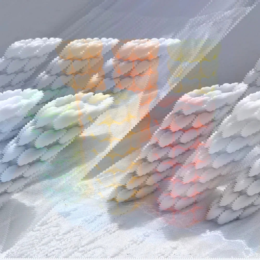 Heart Pillar Silicone Candle Mold - DIY Candle Crafting - candletown.net