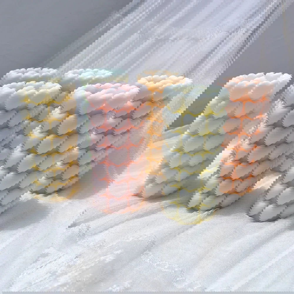 Heart Pillar Silicone Candle Mold - DIY Candle Crafting - candletown.net