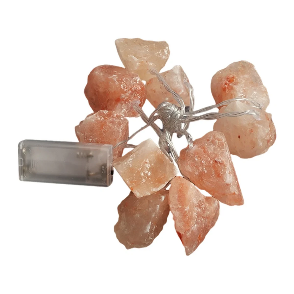 Himalayan Salt String Lights - 10 LED Crystal Warm Glow - candletown.net
