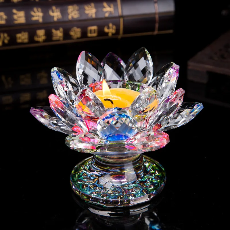 Crystal Lotus Tealight Holder - candletown.net