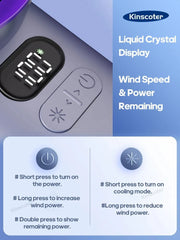 KINSCOTER Portable Handheld Turbo Fan 100 Wind Speeds Adjustable Mini Personal Fan Battery Operated Electric Eyelash Fan - candletown.net