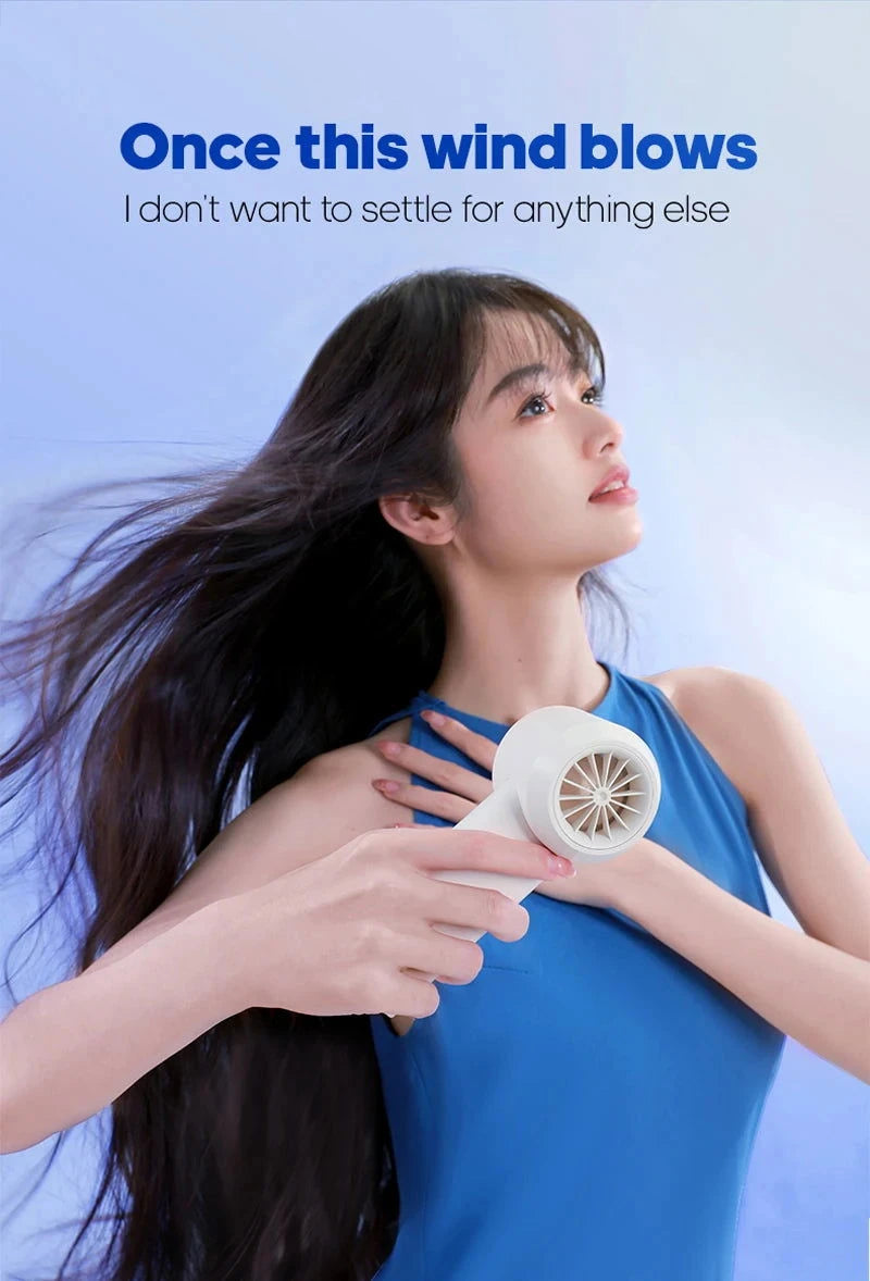 KINSCOTER Portable Handheld Turbo Fan 100 Wind Speeds Adjustable Mini Personal Fan Battery Operated Electric Eyelash Fan - candletown.net