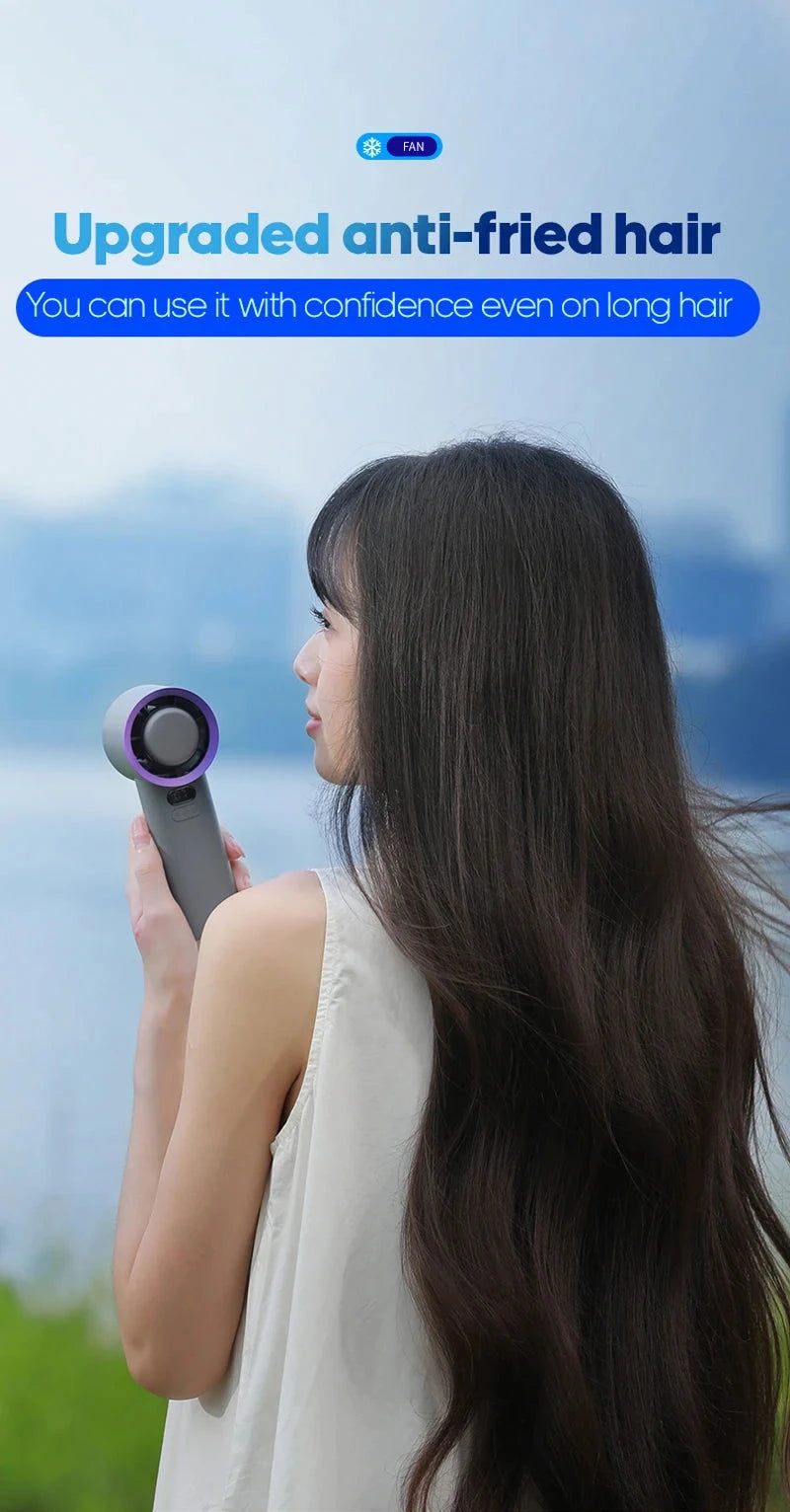 KINSCOTER Portable Handheld Turbo Fan 100 Wind Speeds Adjustable Mini Personal Fan Battery Operated Electric Eyelash Fan - candletown.net