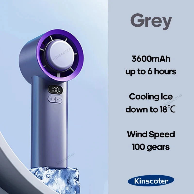 KINSCOTER Portable Handheld Turbo Fan 100 Wind Speeds Adjustable Mini Personal Fan Battery Operated Electric Eyelash Fan - candletown.net