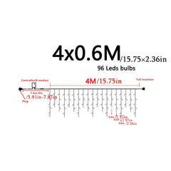 LED Fairy String Curtain Lights - Outdoor & Patio Decoration for Christmas and Parties - candletown.net