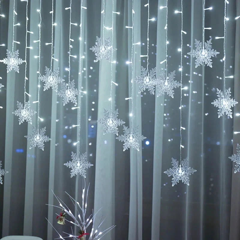 LED Snowflake Curtain Lights - candletown.net
