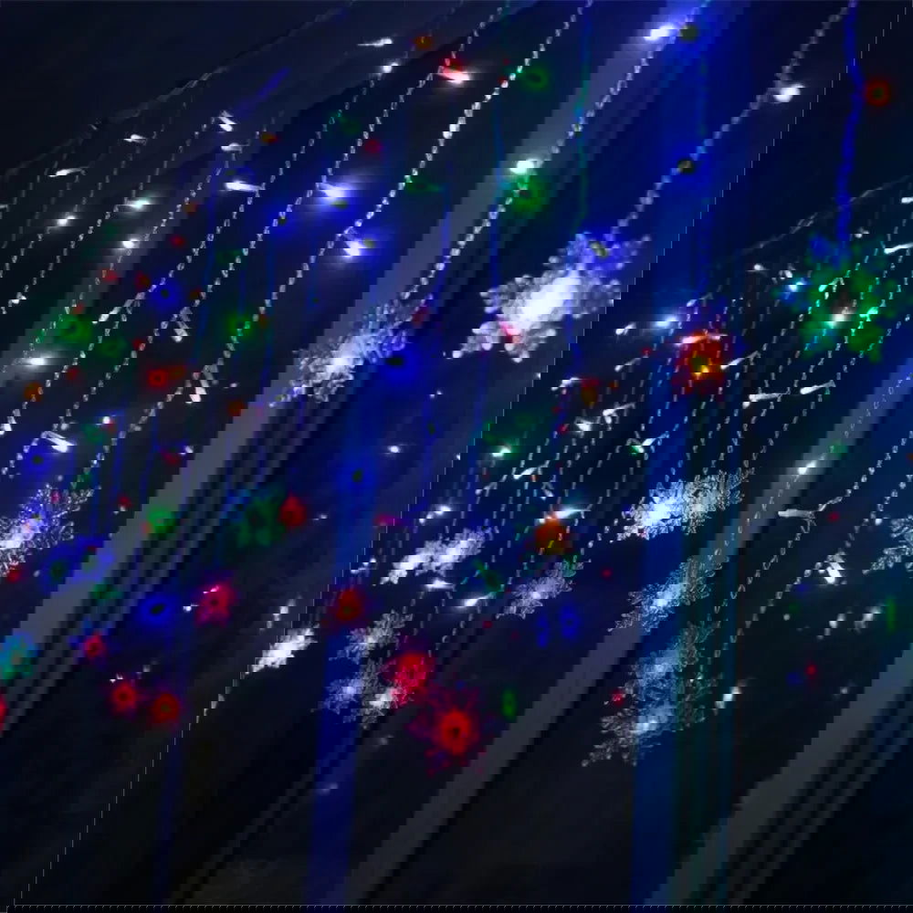 LED Snowflake & Icicle Curtain Lights - Perfect for Christmas & New Year Decor - candletown.net
