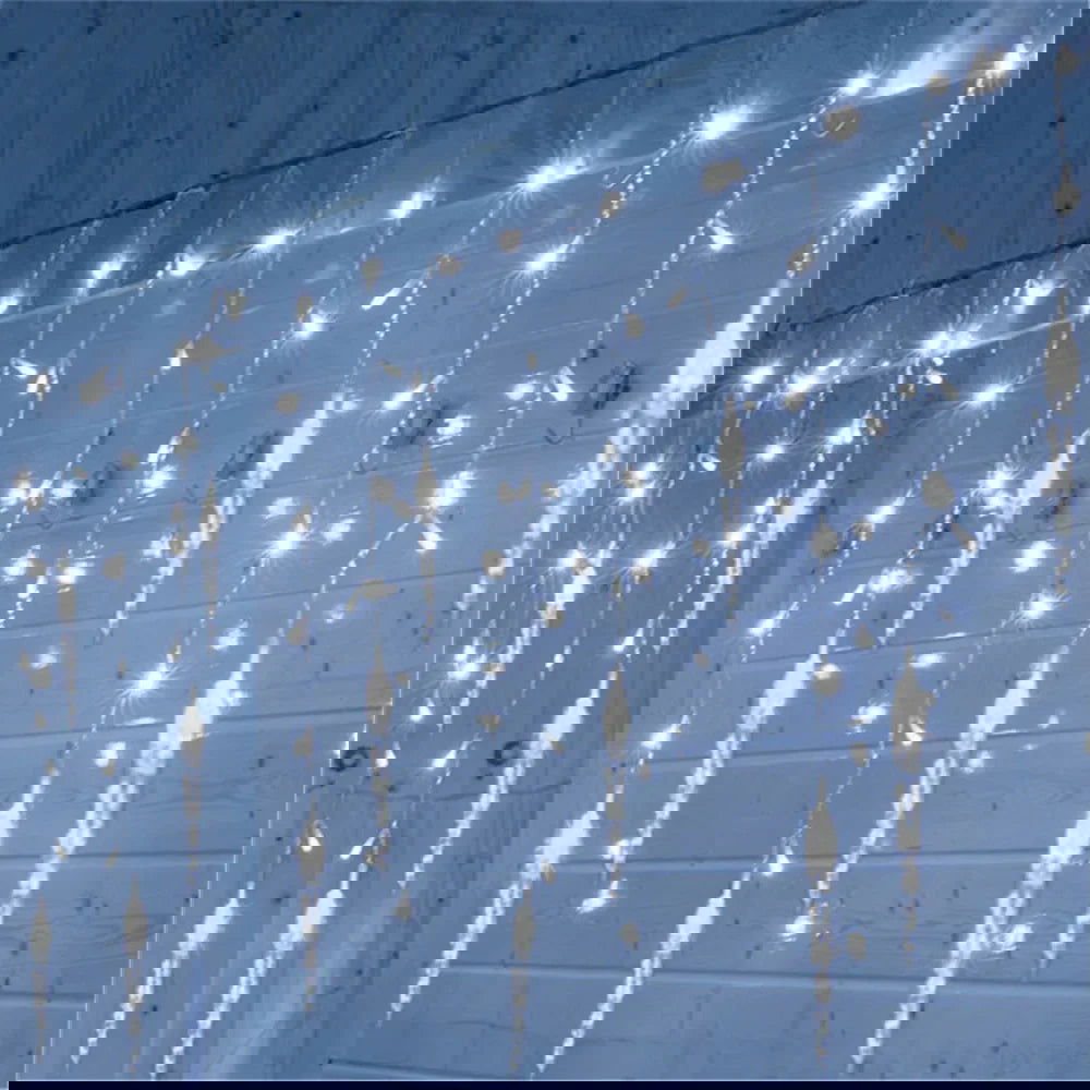 LED Snowflake & Icicle Curtain Lights - Perfect for Christmas & New Year Decor - candletown.net