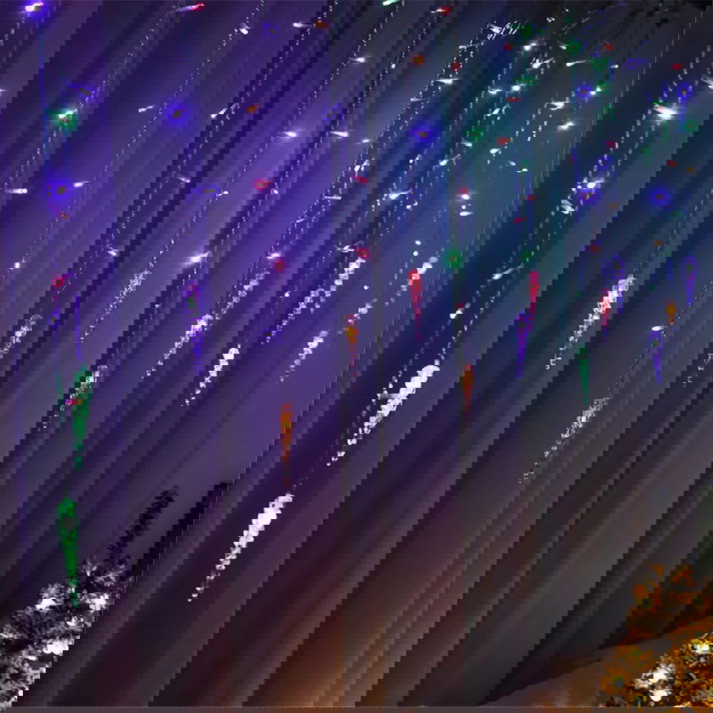 LED Snowflake & Icicle Curtain Lights - Perfect for Christmas & New Year Decor - candletown.net
