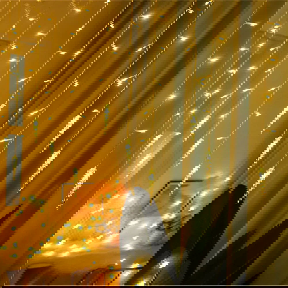 LED Snowflake & Icicle Curtain Lights - Perfect for Christmas & New Year Decor - candletown.net