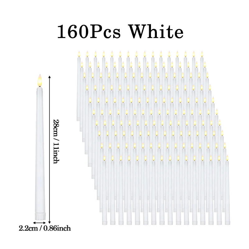 LED Taper Candle with Flickering Flame - Battery Operated for Elegant Decor - candletown.net