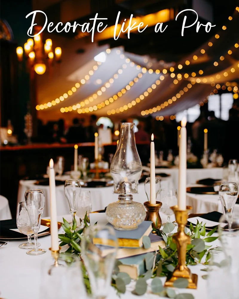 LED Taper Candle with Flickering Flame - Battery Operated for Elegant Decor - candletown.net