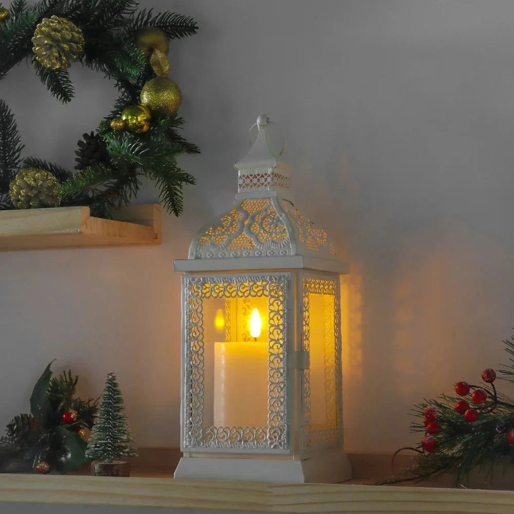 Metal Candle Lantern Decorative Hanging Candlestick Lantern Outdoor Lantern for Living Room Wedding Party Home Decor - candletown.net