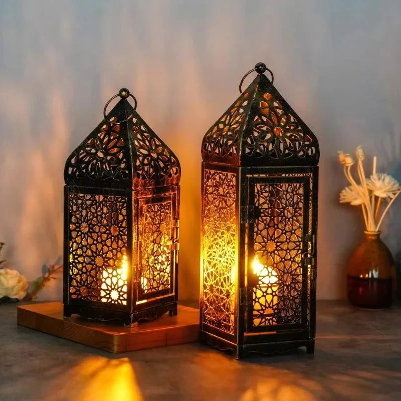 Middle Eastern Arab Metal Vintage Wind Lantern - candletown.net