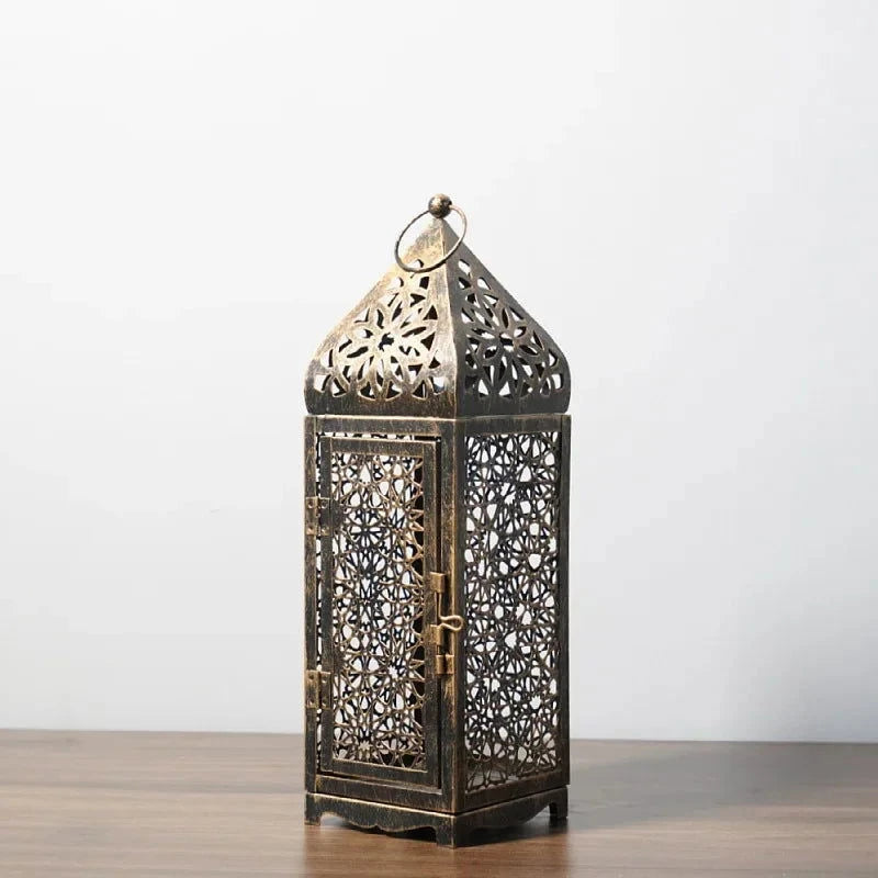 Middle Eastern Arab Metal Vintage Wind Lantern - candletown.net
