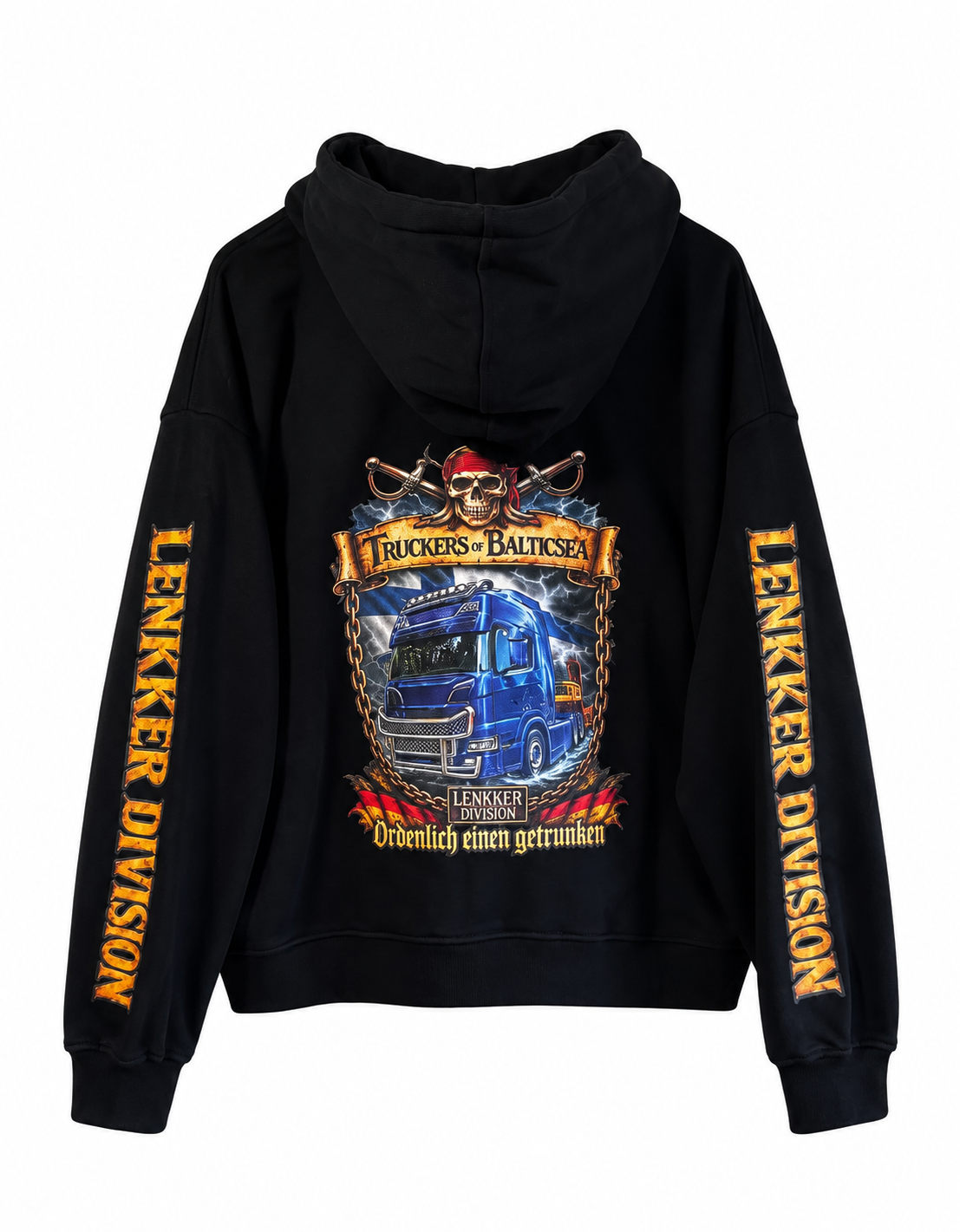 Lenkker Division Truckers of the Baltics Sea Oversized Zip Hoodie – 460 GSM - candletown.net