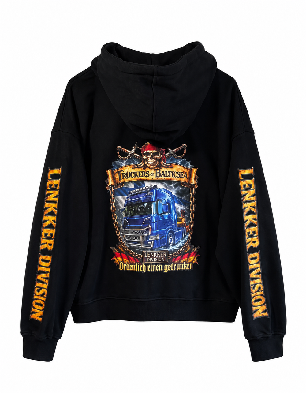 Lenkker Division Truckers of the Baltics Sea Oversized Zip Hoodie – 460 GSM - candletown.net