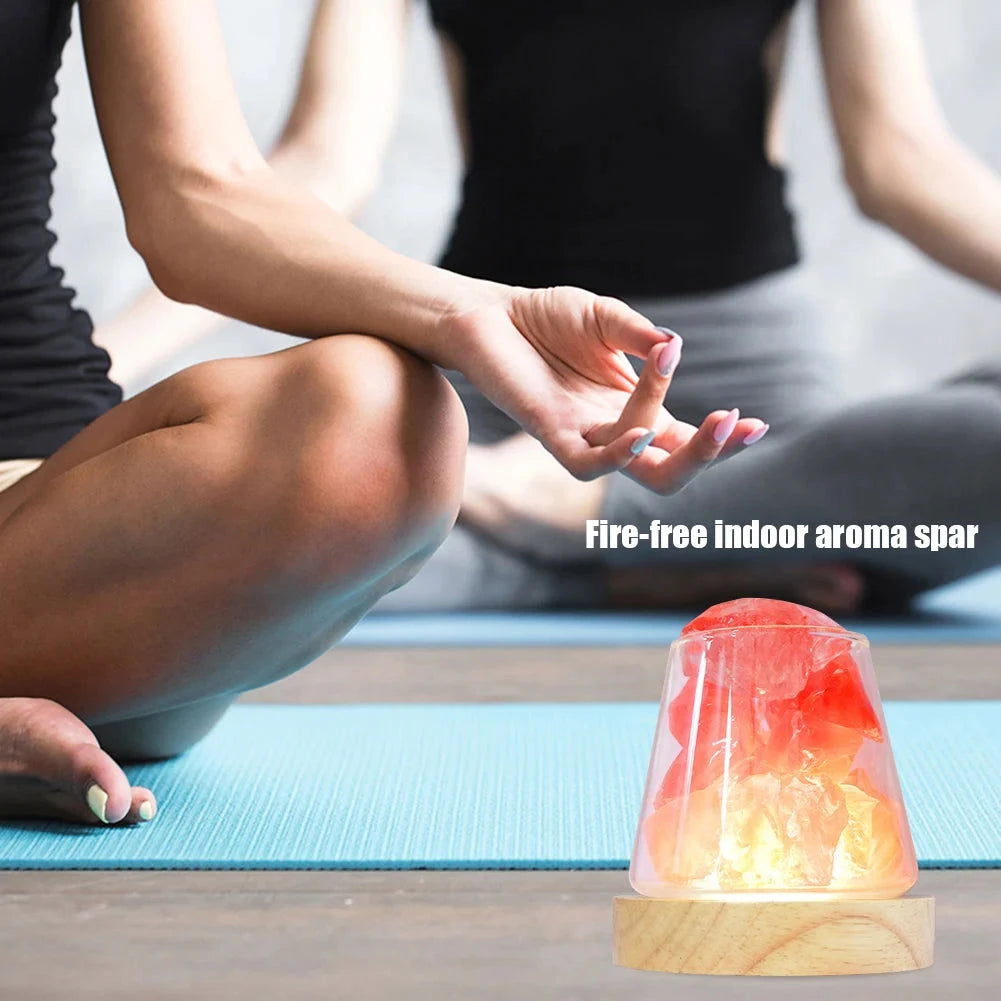 Natural Himalayan Salt Crystal Lamp with Essential Oil Diffuser - candletown.net