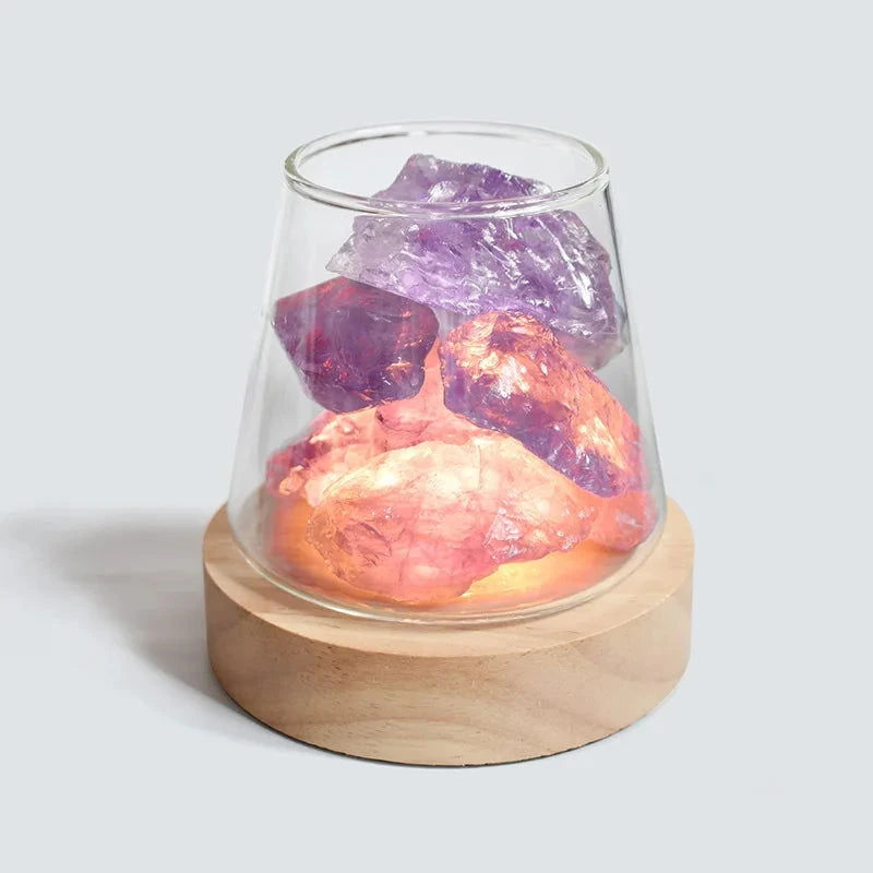 Natural Himalayan Salt Crystal Lamp with Essential Oil Diffuser - candletown.net