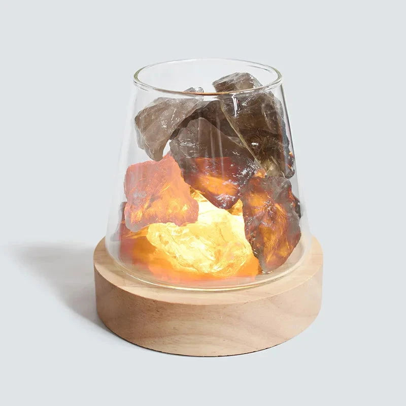 Natural Himalayan Salt Crystal Lamp with Essential Oil Diffuser - candletown.net